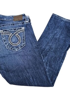 Big Star Women's Dark Blue Skinny Jeans with Embroidered Back Pocket